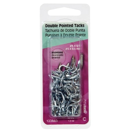 No. 9 X 7/16 In. L Galvanized Steel Double Point Tacks 1.25 Pk, 6PK